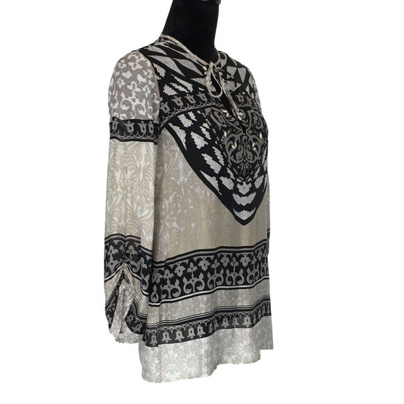 Hale Bob Cabana Tunic Top 100% Silk Chiffon XS - Picture 4 of 8